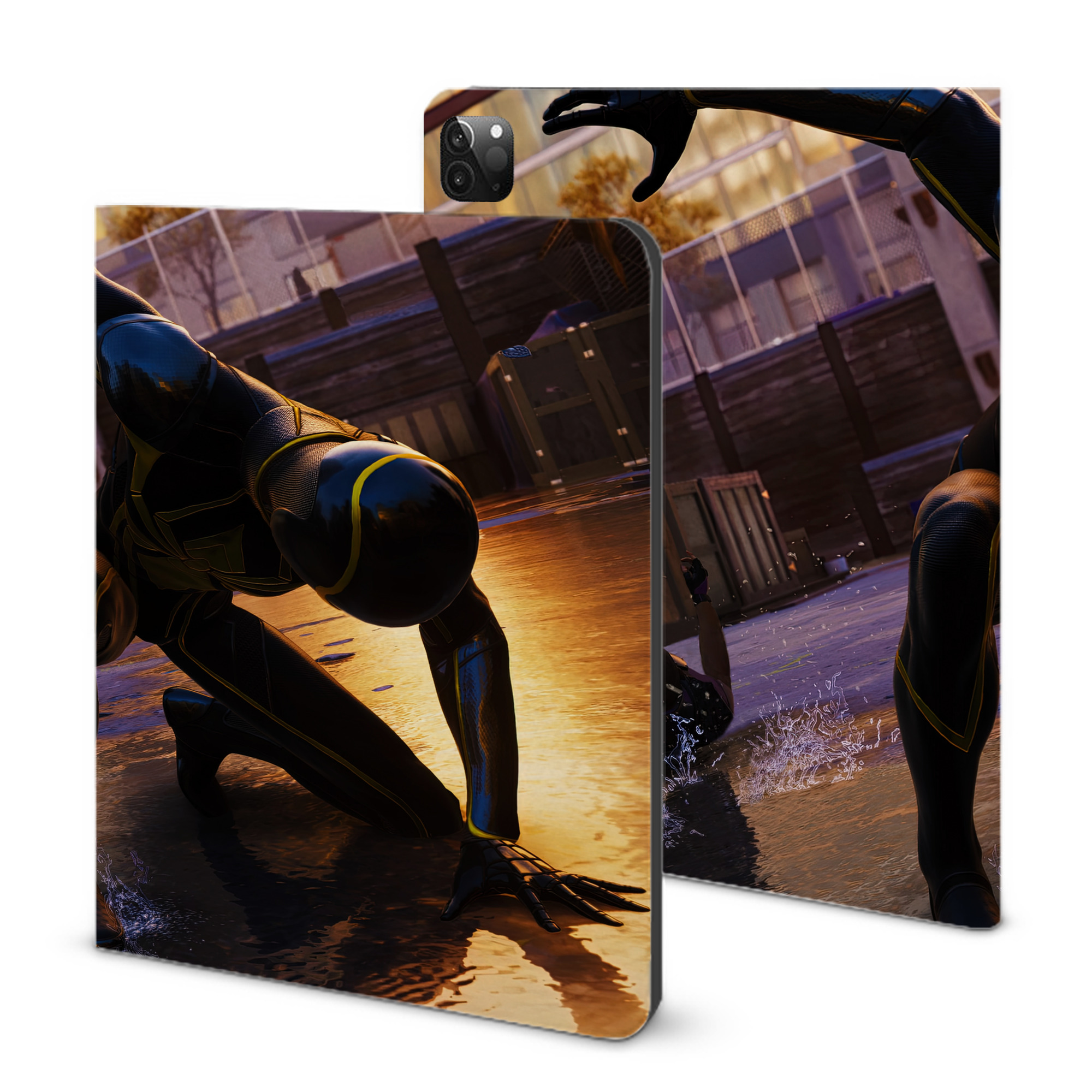 （画像用） Spider Man スパイダーマン IPadケース ペンホルダー付き ブックスタイルデザイン